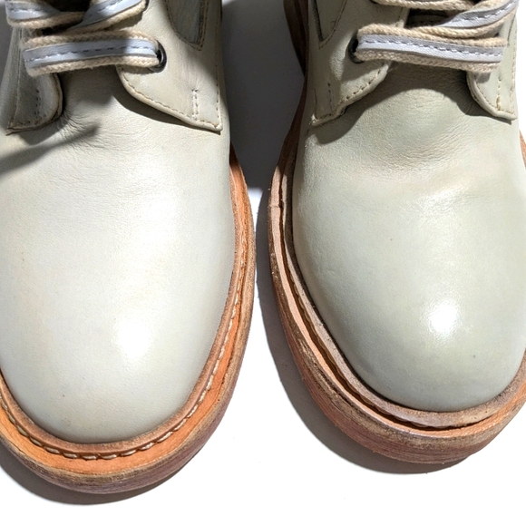 Free People Santa Fe Lace Up Eyelet Leather Boot NWOT Ecru 36 6 - Picture 10 of 16